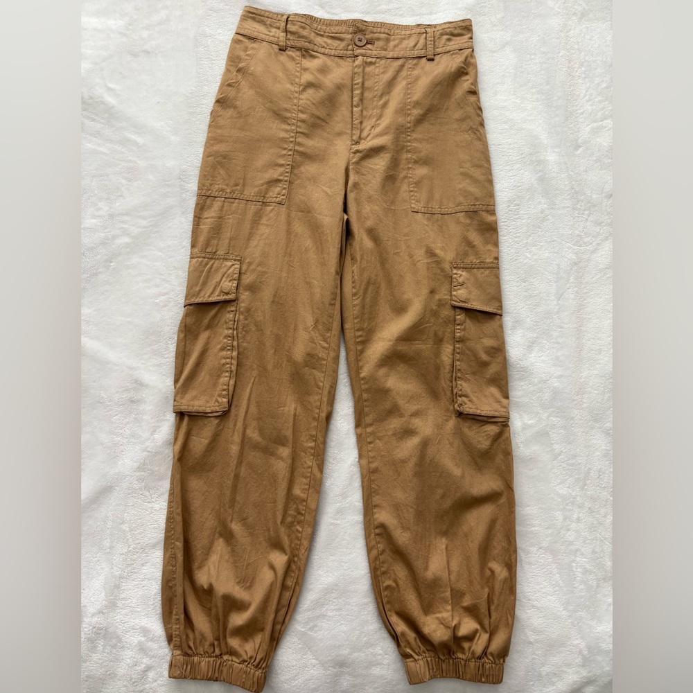 FOR THE REPUBLIC Cotton Khaki Cargo Jogger Pants--NWT--M